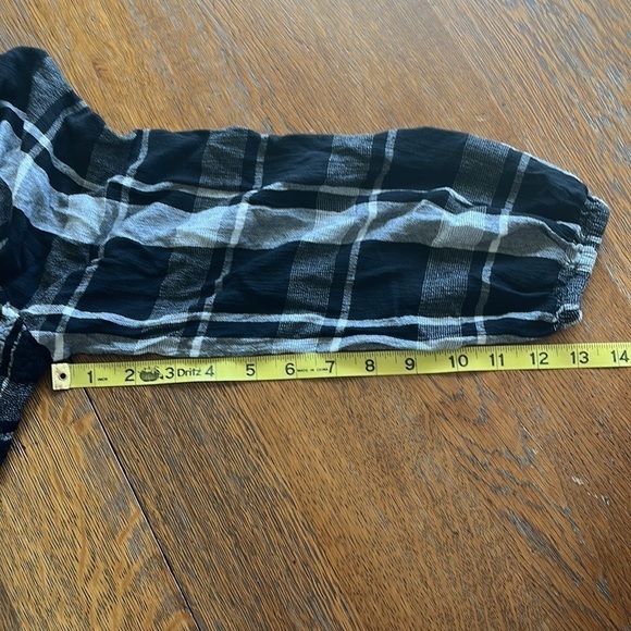 American Eagle shirred crop top size small balloon sleeves buttons down front - Picture 7 of 12